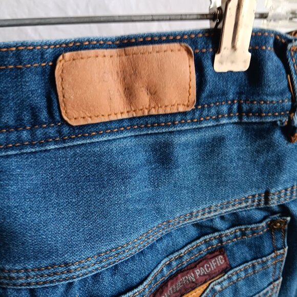 Vintage Mens Disco Jeans 30x27 70's BOOTCUT EMBROIDERED POCKET RAYON BLEND JEANS - Picture 6 of 8